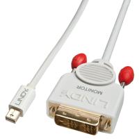Line-actieve kabel Mini DisplayPort naar DVI-D, wit, 1 m - thumbnail
