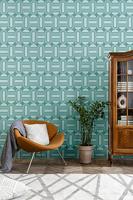 AS Creation Retro Chic - Turquoise - Retro - 395364 - thumbnail