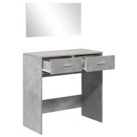 Kaptafel met spiegel 80x39x80 cm betongrijs - thumbnail