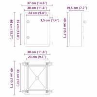 VidaXL Bedieningskast grijs 47 x 20 x 60 cm abs kunststof - thumbnail