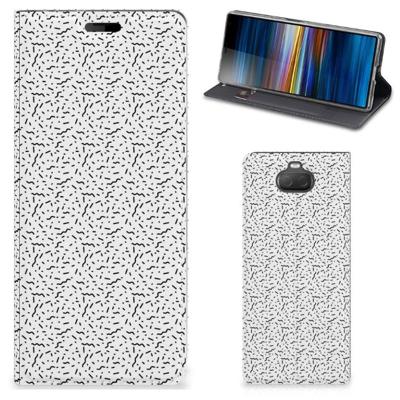 Sony Xperia 10 | Hoesje met Magneet | Stripes Dots Sony Xperia 10 | Hoesje met Magneet | Stripes Dots