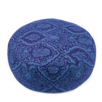 Yogi & Yogini Meditatiekussen Katoen Rond Blauw - India Print - 33 x 16 cm - thumbnail