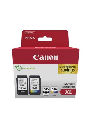 Canon photo value pack 1 x PG-545XL + 1 x CL-546XL, 300 - 400 pagina's, OEM 8286B012, 4 kleuren