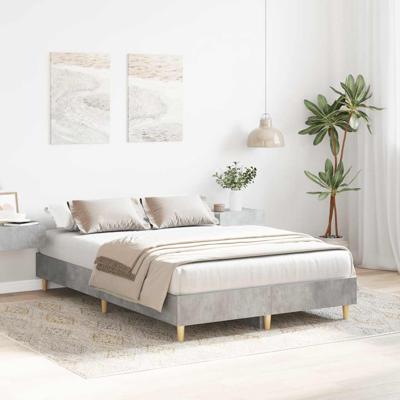 Bedframe zonder matras 160x200 cm spaanplaat betongrijs