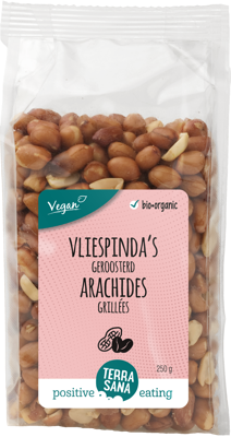 Pinda vlies zonder zout geroosterd bio 250 Gram