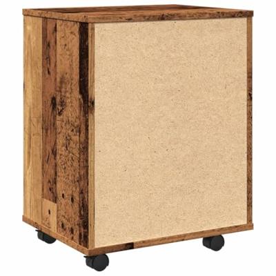 Rolkast 46x36x59 cm bewerkt hout oud houtkleurig Rolkast 46x36x59 cm bewerkt hout oud houtkleurig