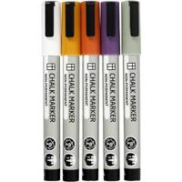 Creativ Company Krijt markers pastelkleuren, 5st. - thumbnail