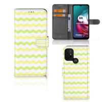 Motorola Moto G10 | G20 | G30 | Telefoon Hoesje | Waves Yellow - thumbnail