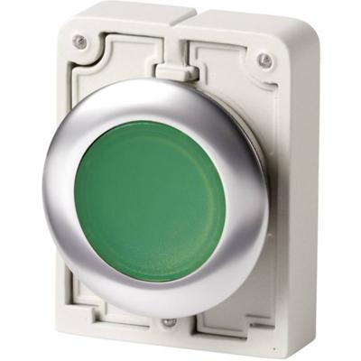 Eaton 182927 M30C-FDL-G Druktoets Plat, Rond, Verchroomd Knop Groen 1 stuk(s) Single