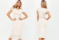 Basic midi jurk - Comfortabele zomerjurk - thumbnail