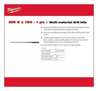 Milwaukee Accessoires multi materiaalboor 6x150 - 1st - 4932471097 - thumbnail