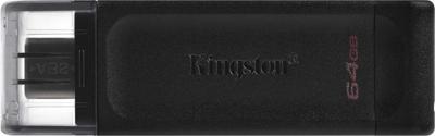 Kingston Technology DataTraveler 70 USB flash drive 64 GB USB Type-C 3.2 Gen 1 (3.1 Gen 1) Zwart Kingston Technology DataTraveler 70 USB flash drive 64 GB USB Type-C 3.2 Gen 1 (3.1 Gen 1) Zwart
