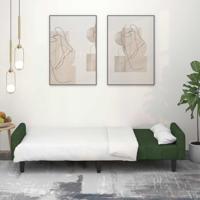 Slaapbank 2-zits fluweel donkergroen - thumbnail