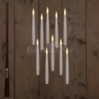 Anna&apos;s Collection LED zwevende kaars 3d flame 15 cm wit 10 stuks - thumbnail