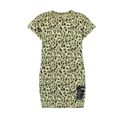 CoolCat Junior T-shirtjurk Deborah met all over print groen/zwart CoolCat Junior T-shirtjurk Deborah met all over print groen/zwart