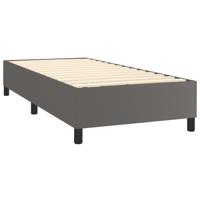 Boxspring met matras en LED kunstleer grijs 120x190 cm - thumbnail
