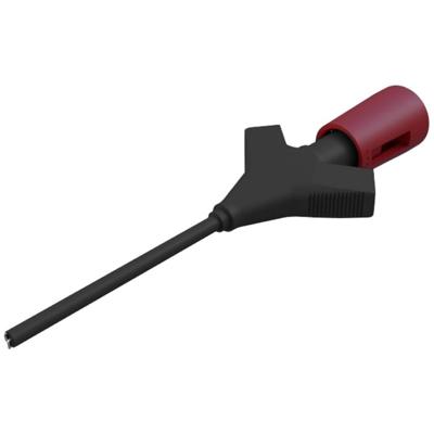 SKS Hirschmann MICRO-KLEPS rt Krokodillenklem Steekaansluiting 0.64 mm Ohne Messkategorie Rood