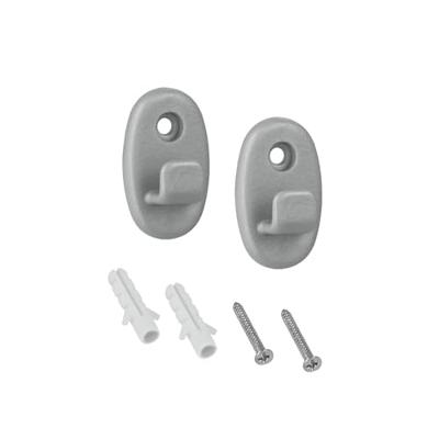 Metaltex Wandhaakjes 2 Stuks Grijs - thumbnail