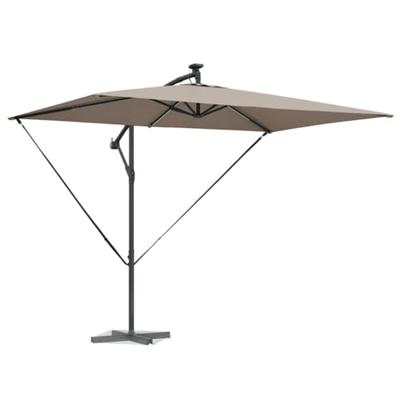 Cantilever Banana Parasol Taupe 294 x 200 x 254 cm