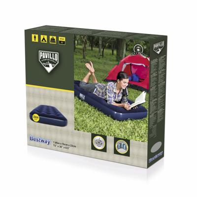 Bestway Luchtbed Enkel 185x76x22 cm Opblaasbaar en Camping 67000 Bestway Luchtbed Enkel 185x76x22 cm Opblaasbaar en Camping 67000