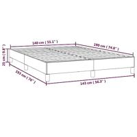 Bedframe zonder matras stof taupe 140x190 cm - thumbnail