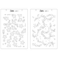 Sizzix • cosmopolitan stencil a5 petals adornment 2pcs - thumbnail