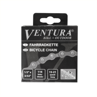 Ventura ketting fd1002a - 6/7sp - 1/2 x 3/32" - 116 schakels - grijs - thumbnail