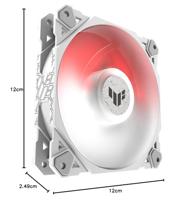 ASUS TUF GAMING TF120 ARGB WHITE EDITION 3IN1 Luchtkoeler 12 cm Wit 3 stuk(s) - thumbnail