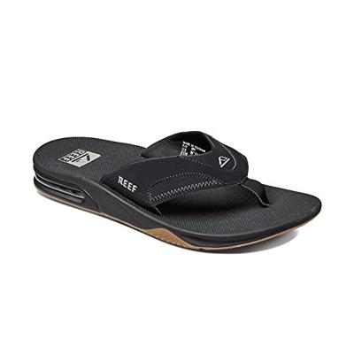 REEF Fanning Slipper Heren Black/Silver 10