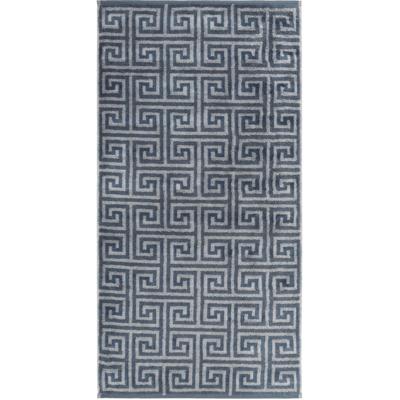 Cawö Cawo Noblesse Elegance Allover print Gezichtsdoekje 30/30 nachtblauw