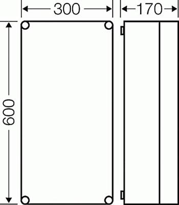 Hensel Mi 0400 Schakelkast (leeg) 600 x 300 x 170 PC Grijs-wit (RAL 7035) 1 stuk(s)