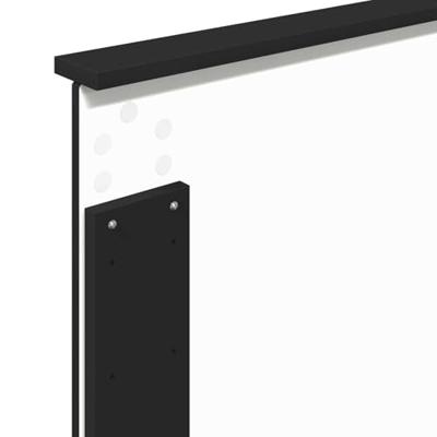 Bedframe met hoofdeinde Zwart 90 x 190 cm Massief grenenhout