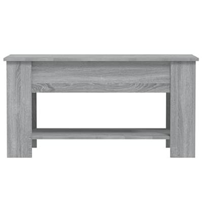Salontafel 101x49x52 cm bewerkt hout grijs sonoma eikenkleurig