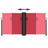 VidaXL Windscherm uittrekbaar 120x1200 cm rood - thumbnail