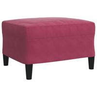 3-delige Loungeset met kussens fluweel wijnrood - thumbnail