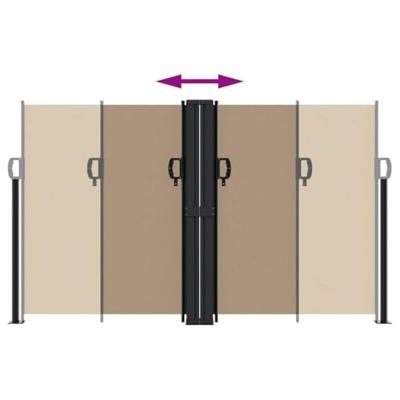 VidaXL Windscherm uittrekbaar 140x1200 cm taupe VidaXL Windscherm uittrekbaar 140x1200 cm taupe