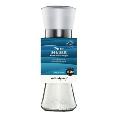 Salt Odyssey - Puur Zeezout van Messolonghi (Molen) - 190g Salt Odyssey - Puur Zeezout van Messolonghi (Molen) - 190g