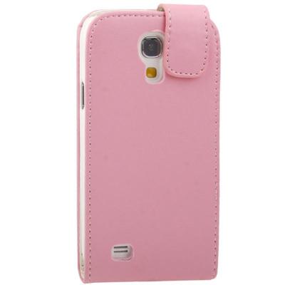 Vertical Flip lederen hoesje voor Samsung Galaxy S IV mini / i9190 (roze)