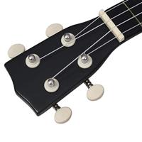 VidaXL Ukuleleset met tas voor kinderen sopraan 21'' zwart - thumbnail