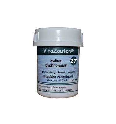 Vitazouten Kalium bichromicum VitaZout nr. 27 120 Tabletten Vitazouten Kalium bichromicum VitaZout nr. 27 120 Tabletten
