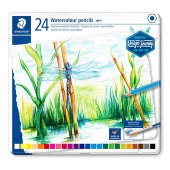Staedtler aquarel potlood, metalen doos met 24 kleuren
