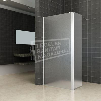 Wiesbaden zijwand+scharnierprof.links 350x2000 10 mm NANO geheel matglas