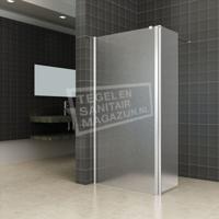 Wiesbaden zijwand+scharnierprof.links 350x2000 10 mm NANO geheel matglas - thumbnail