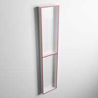 MONDIAZ EASY Nis 89,5x29,5cm in solid surface kleur Fire | Talc. 2 vakken geschikt voor in- of opbouw - thumbnail