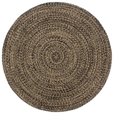 VidaXL Vloerkleed handgemaakt 180 cm jute zwart en bruin VidaXL Vloerkleed handgemaakt 180 cm jute zwart en bruin