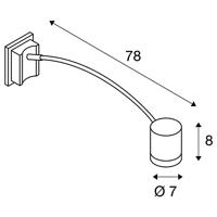 SLV MYRA DISPLAY 233134 LED-buitenlamp (wand) GU10 50 W Grijs - thumbnail