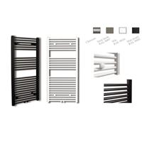 Designradiator Sanicare RVS Look Inclusief Ophanging Midden Aansluiting Recht 120x45 cm Sanicare - thumbnail