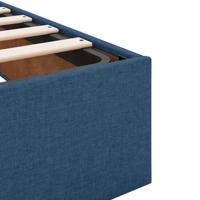 Ottoman bed met matrassen 180x200cm stof blauw - thumbnail