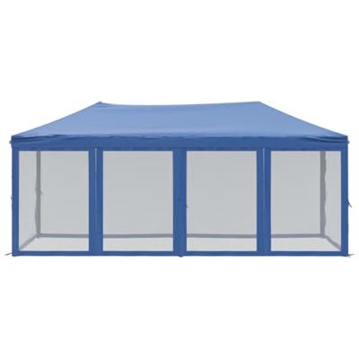 Partytent inklapbaar met zijwanden 3x6 m blauw - thumbnail