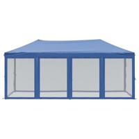 VidaXL Partytent inklapbaar met zijwanden 3x6 m blauw - thumbnail